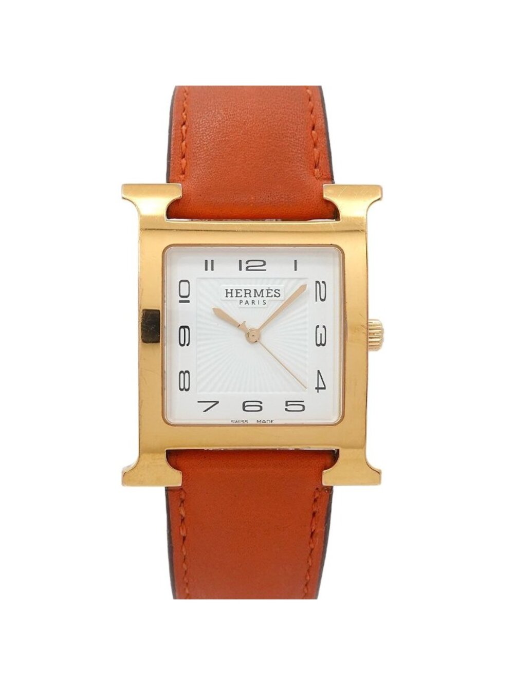 Hermes H Watch White Black Quartz